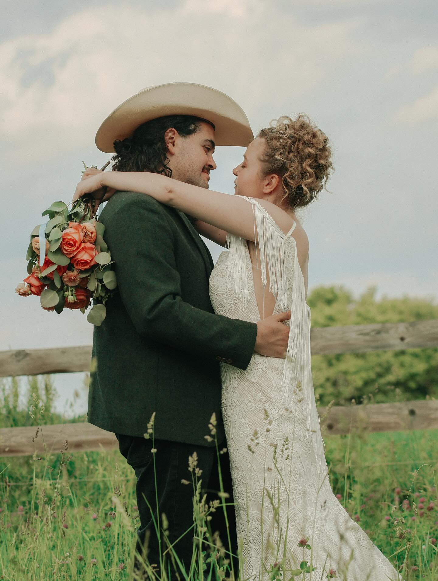 The Malorie Gown – Bold Boho Fit-and-Flare Wedding Dress with Fringe Back