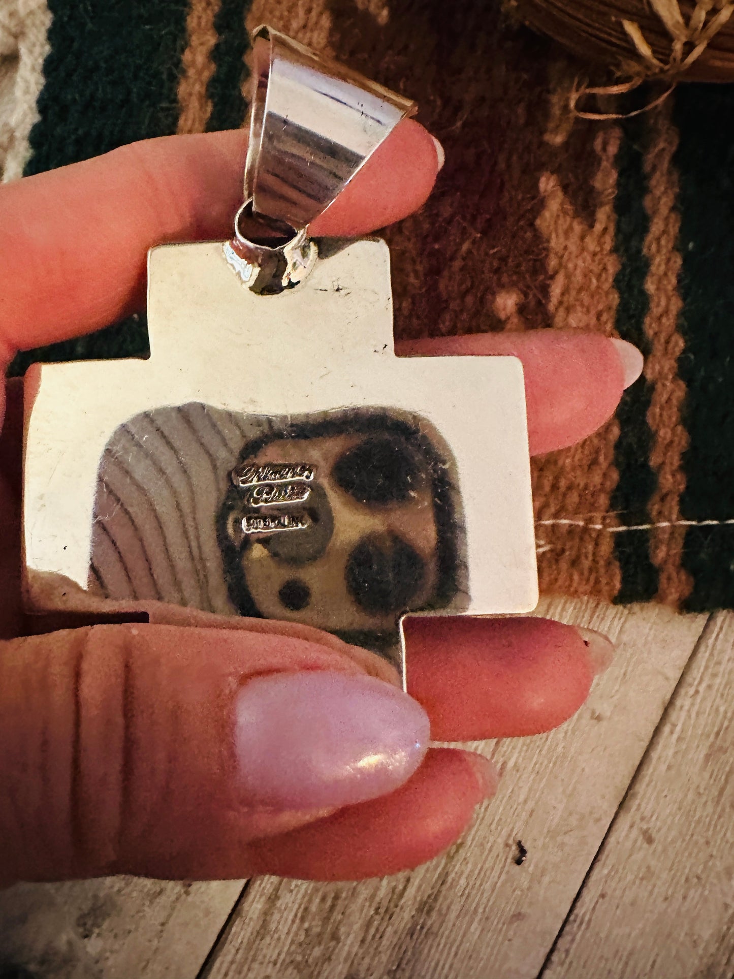 Handcrafted Spiny & Sterling Silver Cross Pendant by Chimney Butte