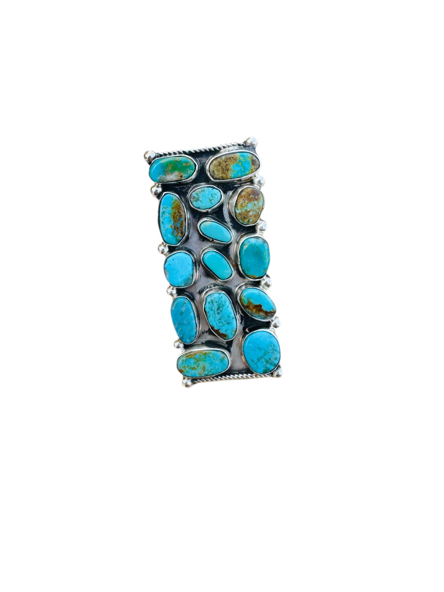 Handcrafted Turquoise & Sterling Silver Adjustable Ring by Jacqueline Silver