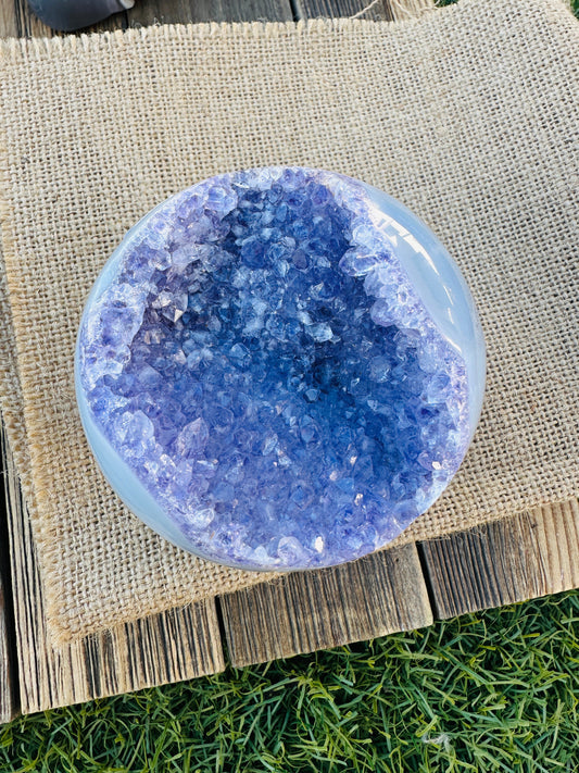 ✨ Nizhoni Crystals ✨  Purple Amethyst Geode Sphere