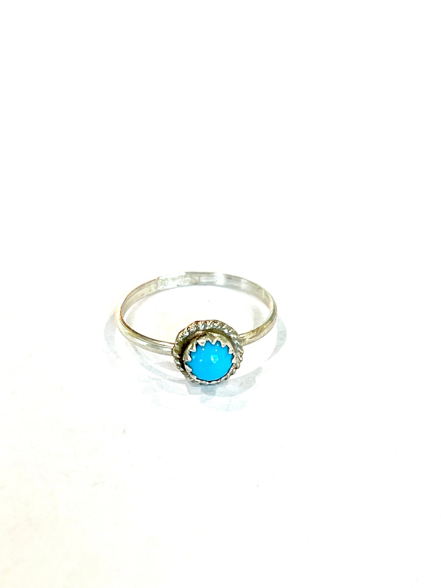 Handmade Turquoise & Sterling Silver Dot Ring