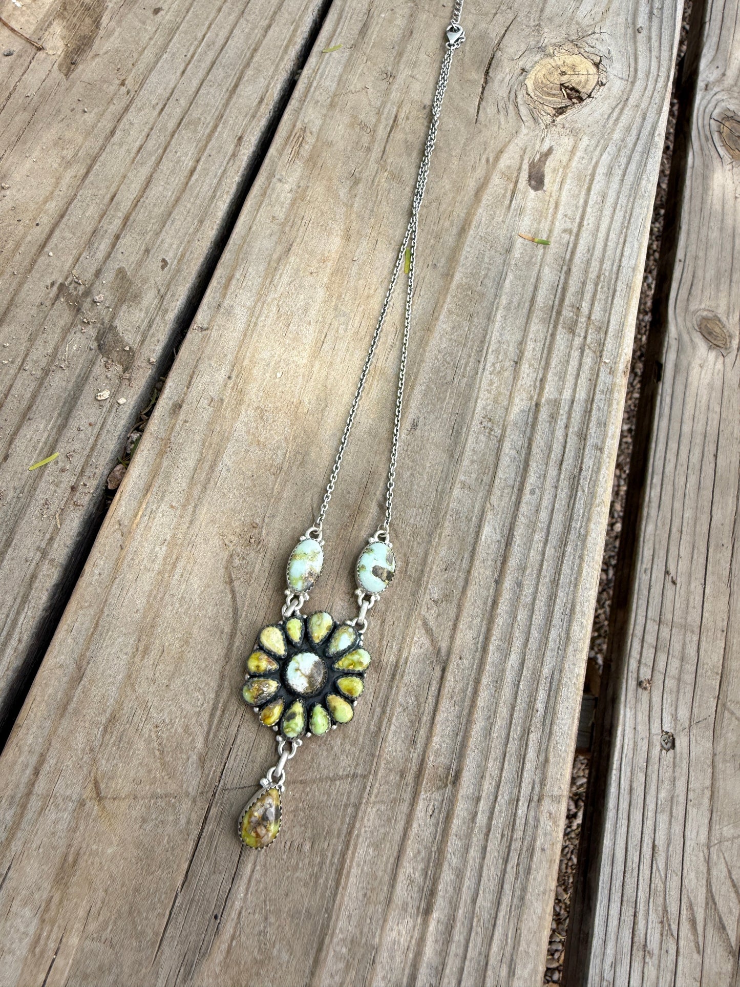 Beautiful Handmade Sterling Silver & Palomino Necklace