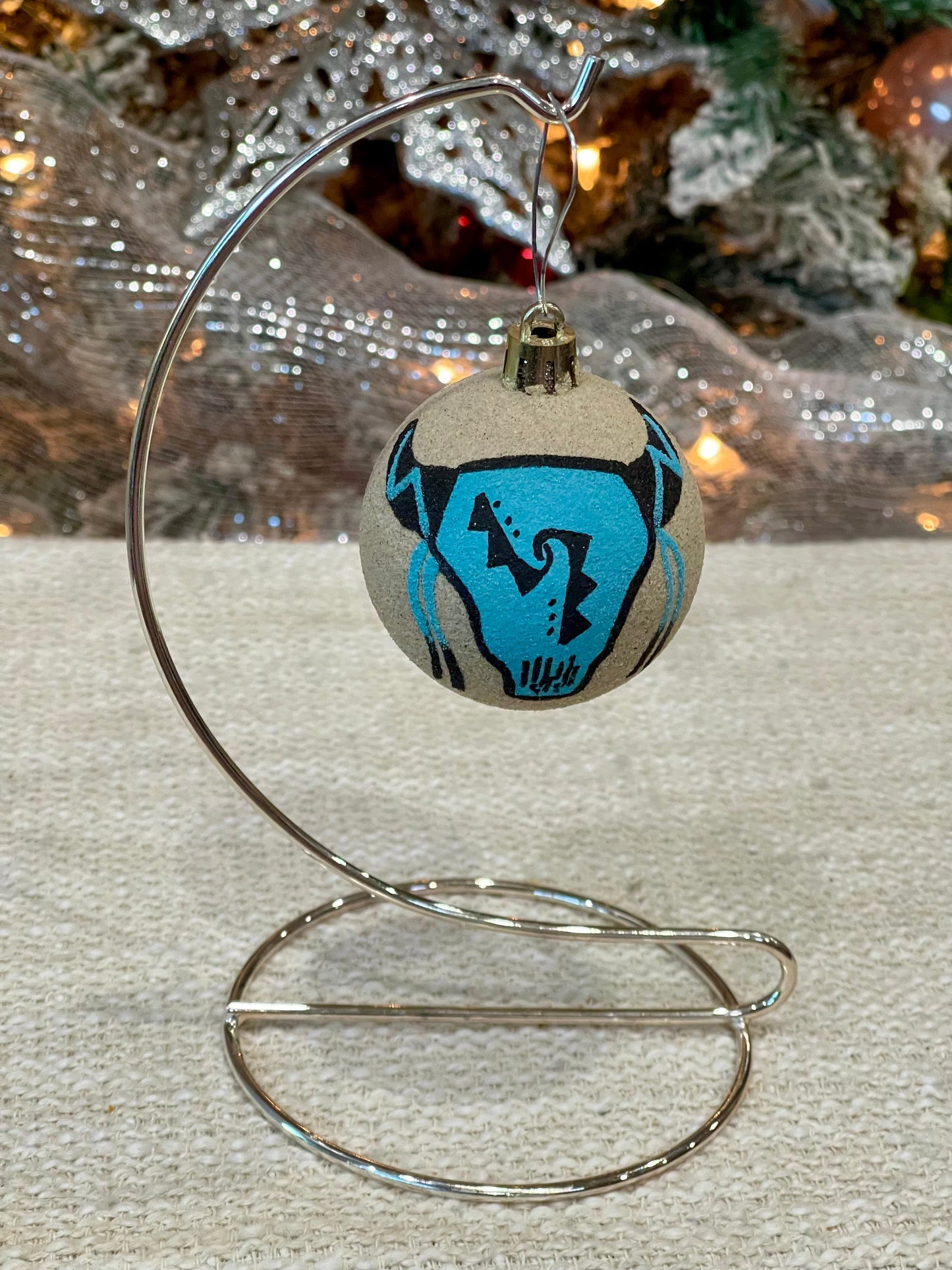 Handcrafted Ceramic Sand Painted Ornament