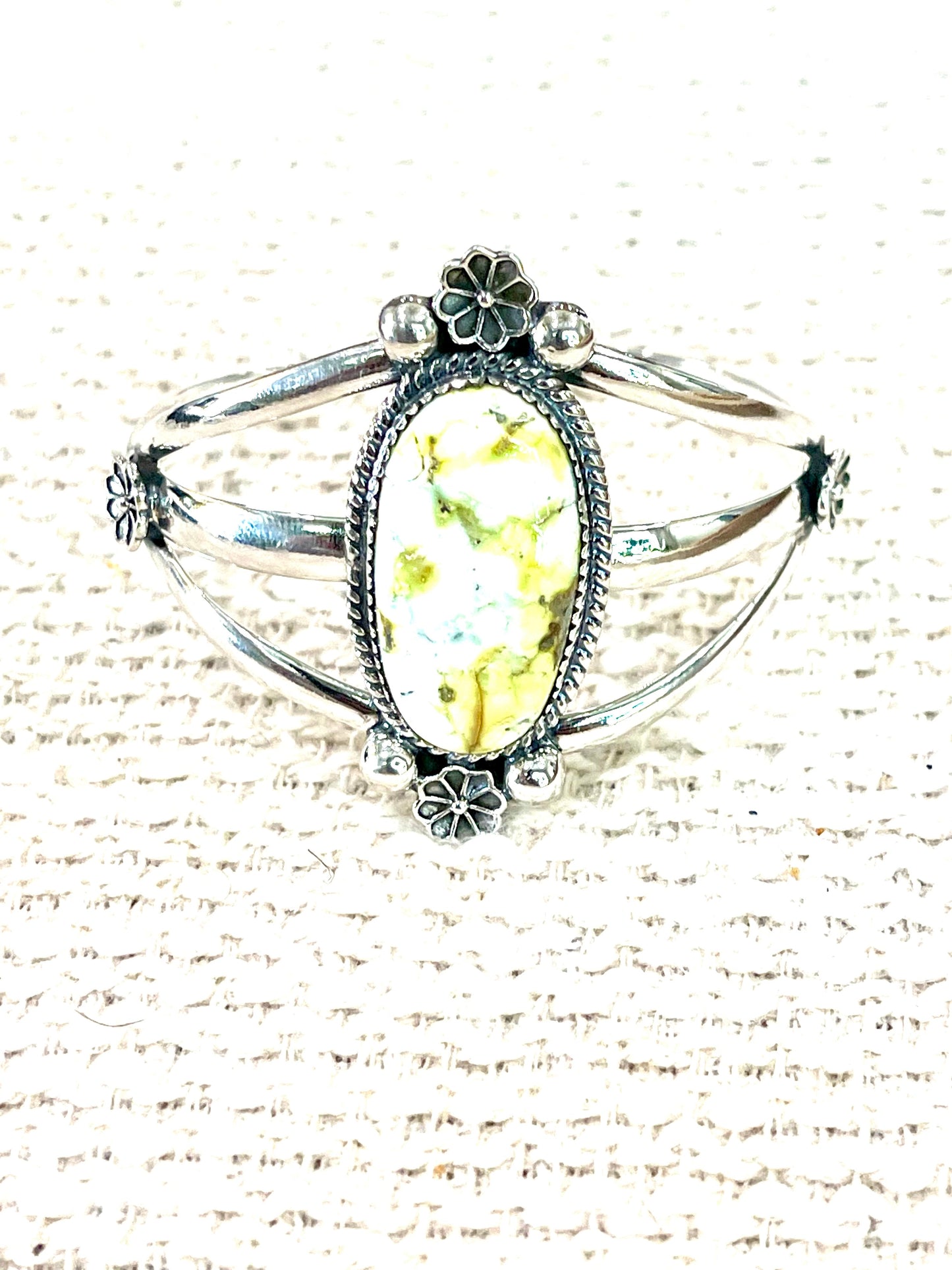 Gorgeous Handmade Sterling Silver & Palomino Cuff Bracelet