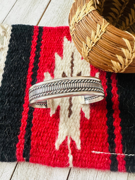 Handcrafted Twisted Sterling Silver Cuff Bracelet