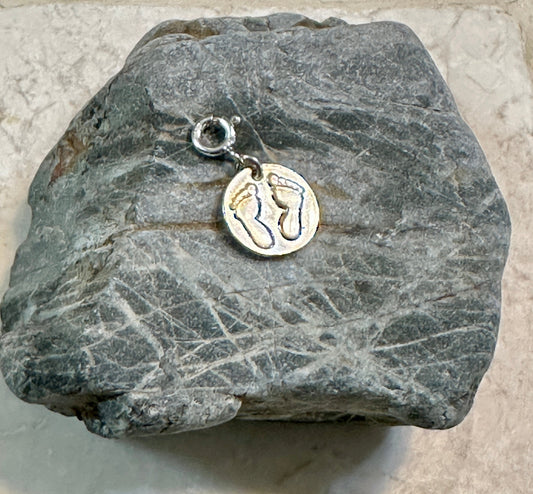 Sterling Silver Baby Feet Charm
