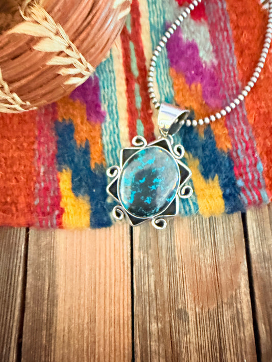 Handcrafted Sterling Silver & Turquoise Pendant