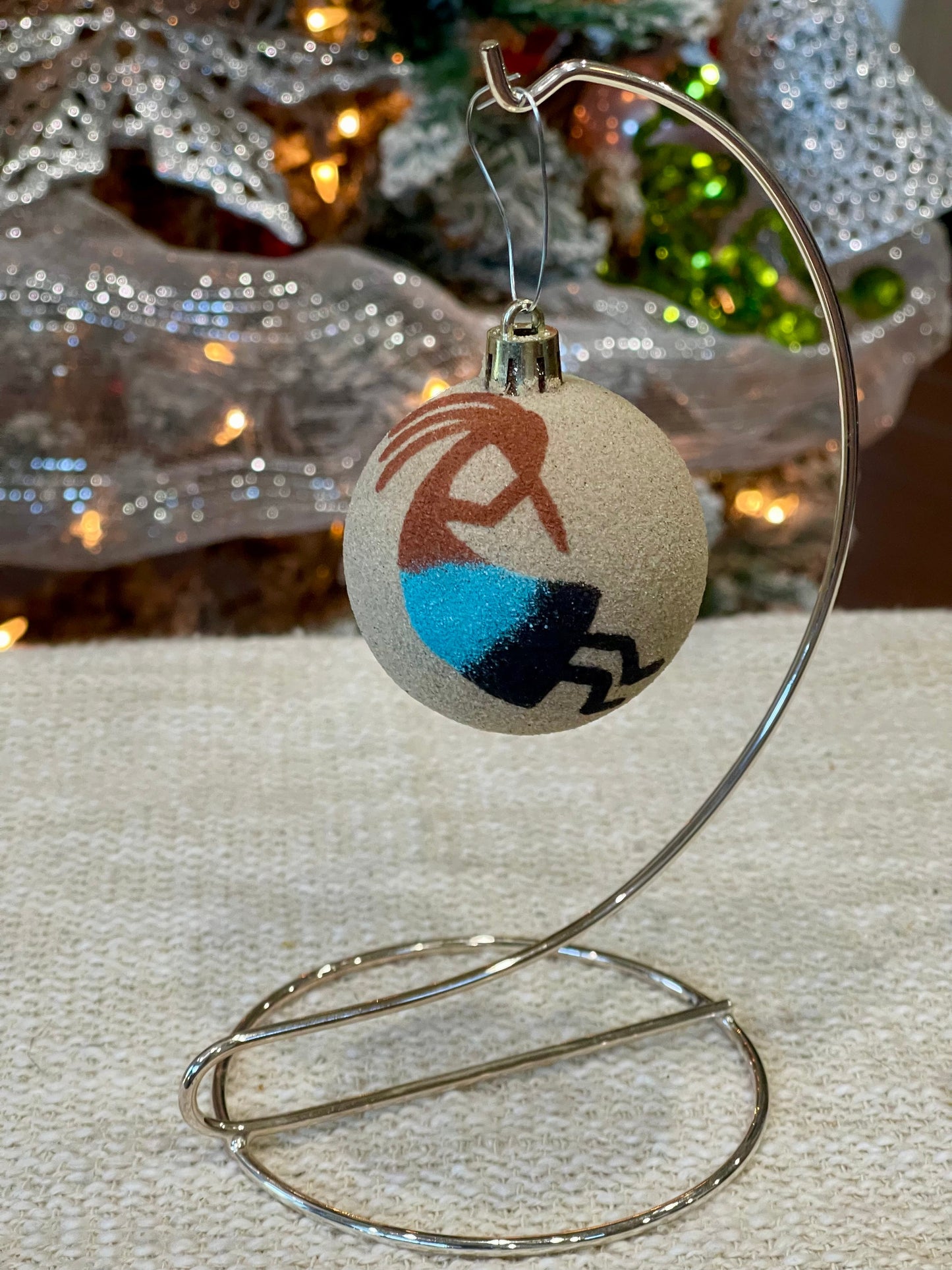 Handcrafted Ceramic Sand Painted Ornament