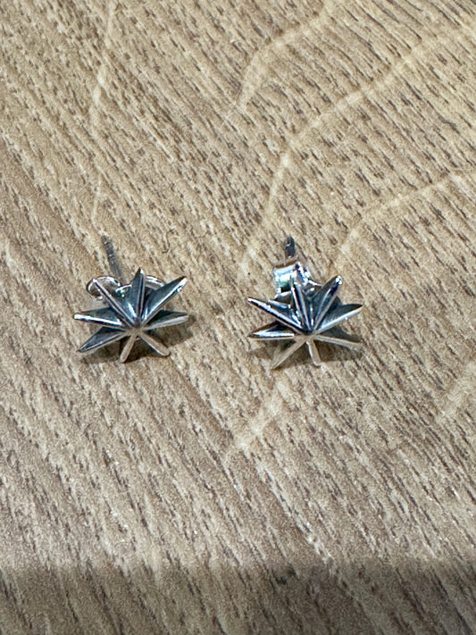 Handmade Sterling Silver STAR Stud Earrings