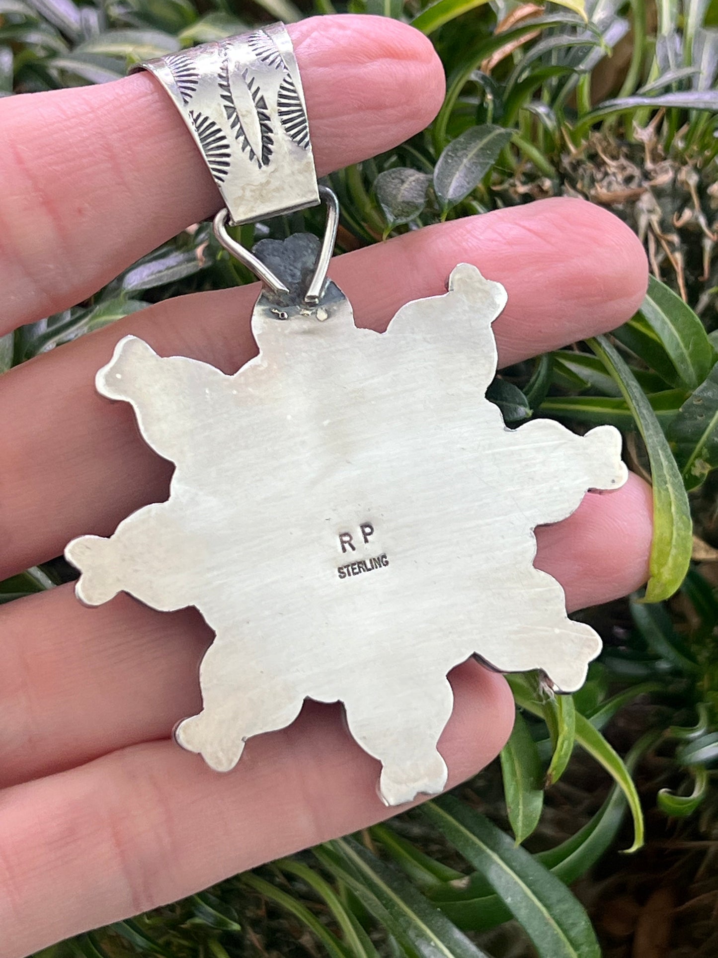Apache Hubei Turquoise Sunburst Pendant by Rosella Paxson