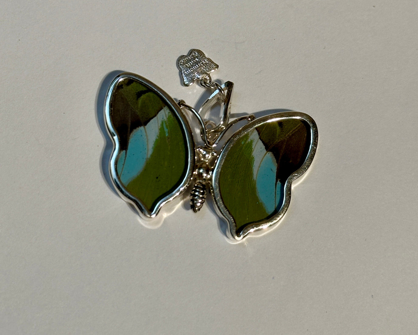 Nessaea Green Butterfly Pendant