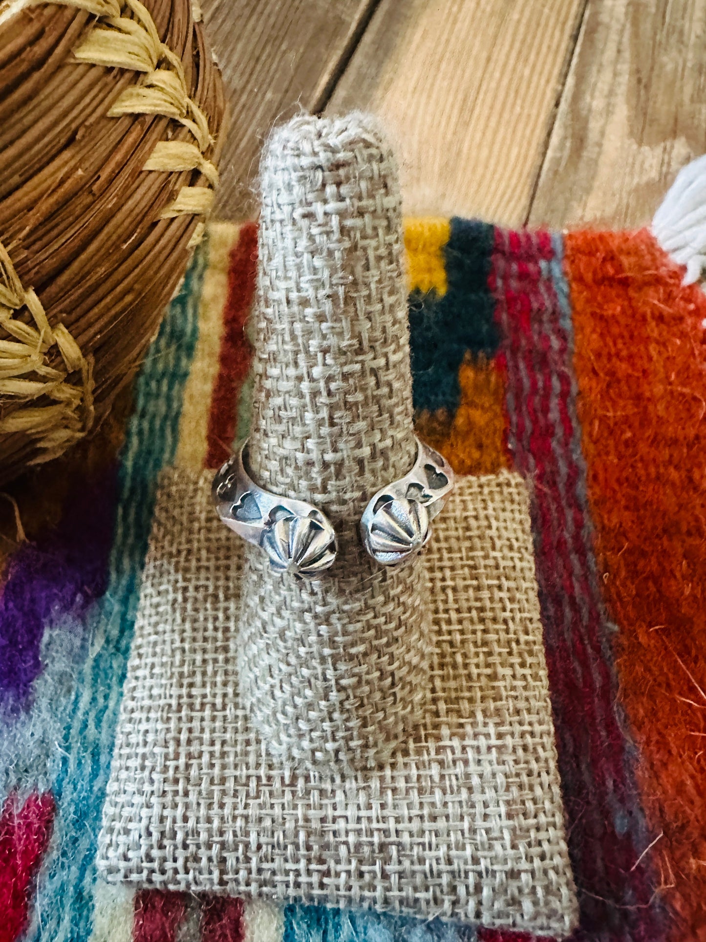 Handcrafted Sterling Silver Band Ring Size 7.75 by Sunshine Reeves