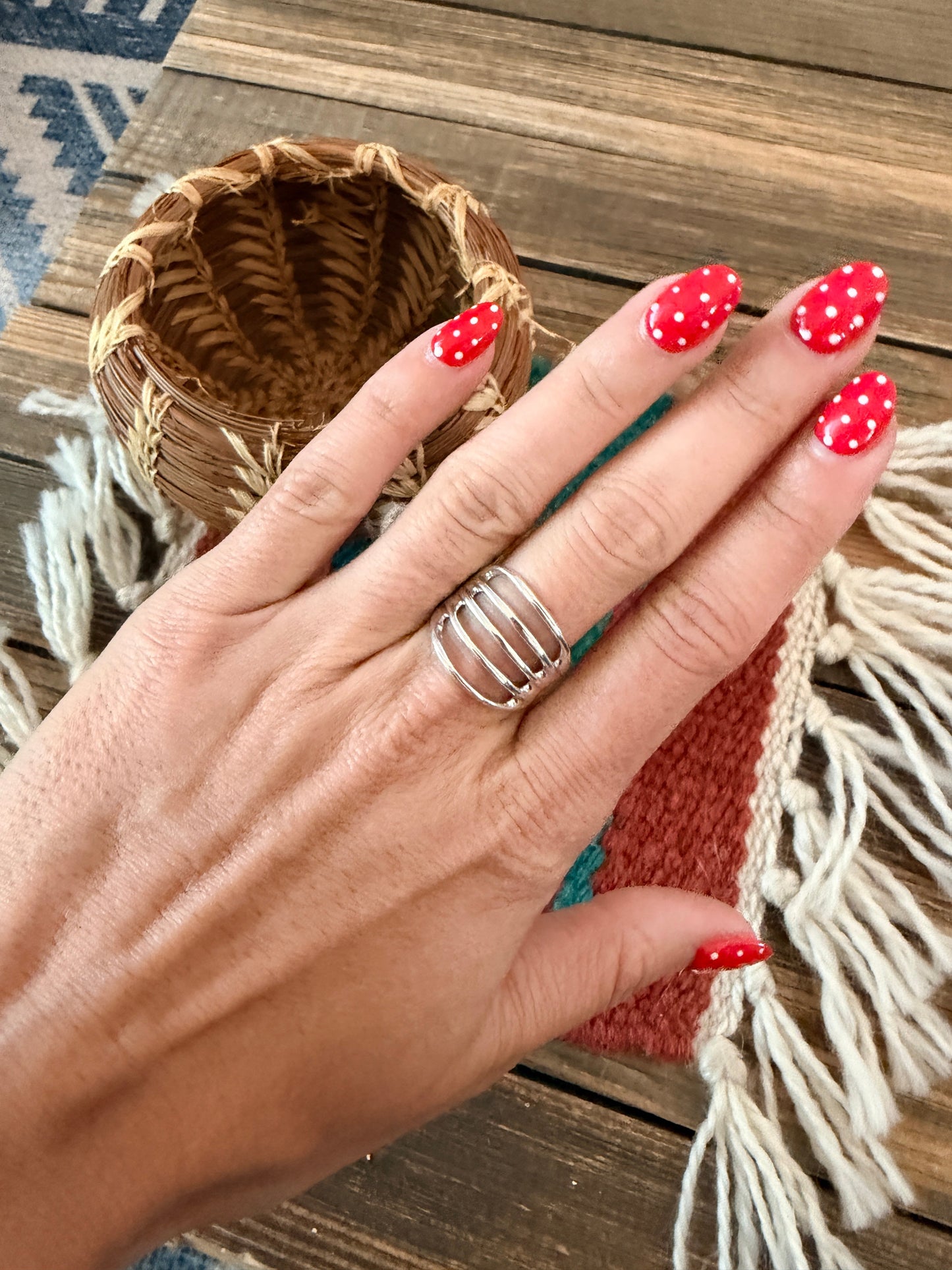 Handcrafted Sterling Silver Band Ring by Francis L. Begay