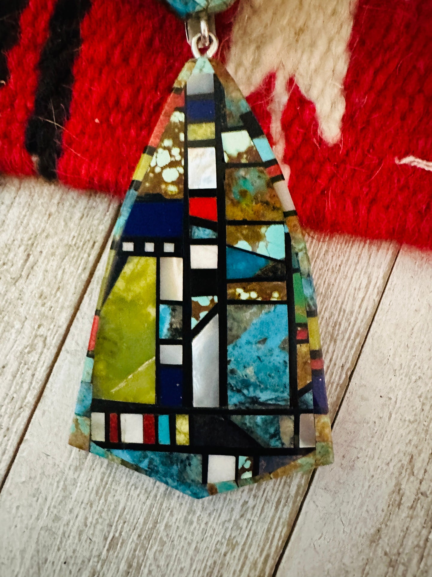 Handcrafted Multi Stone Inlay Pendant