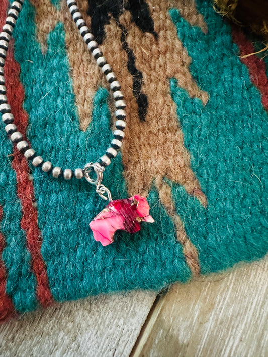 Handcrafted & Hand Carved Rose Dahlia Buffalo Charm