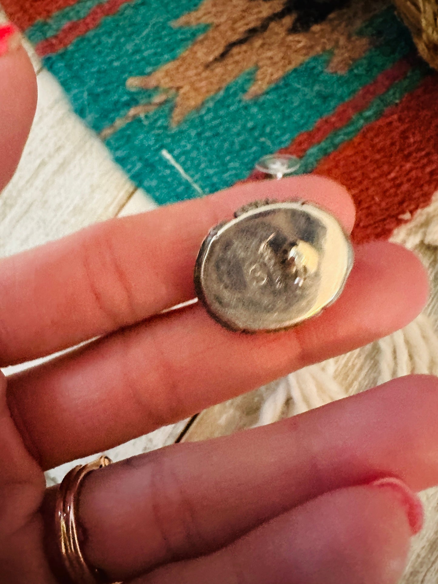 Handcrafted Spice & Sterling Silver Post Earrings