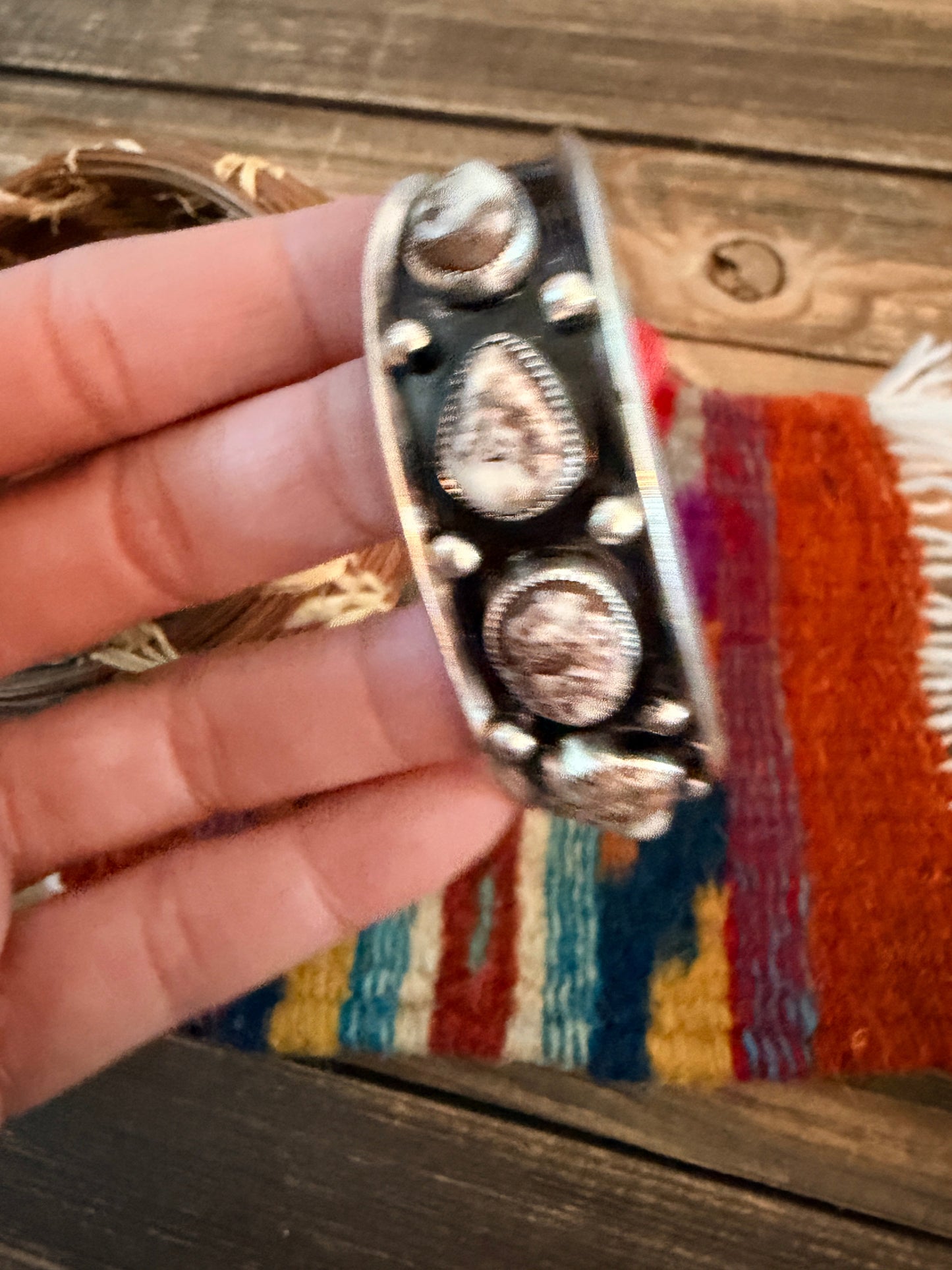 Handcrafted Dry Creek Turquoise & Sterling Silver Cuff Bracelet by Paul Largo