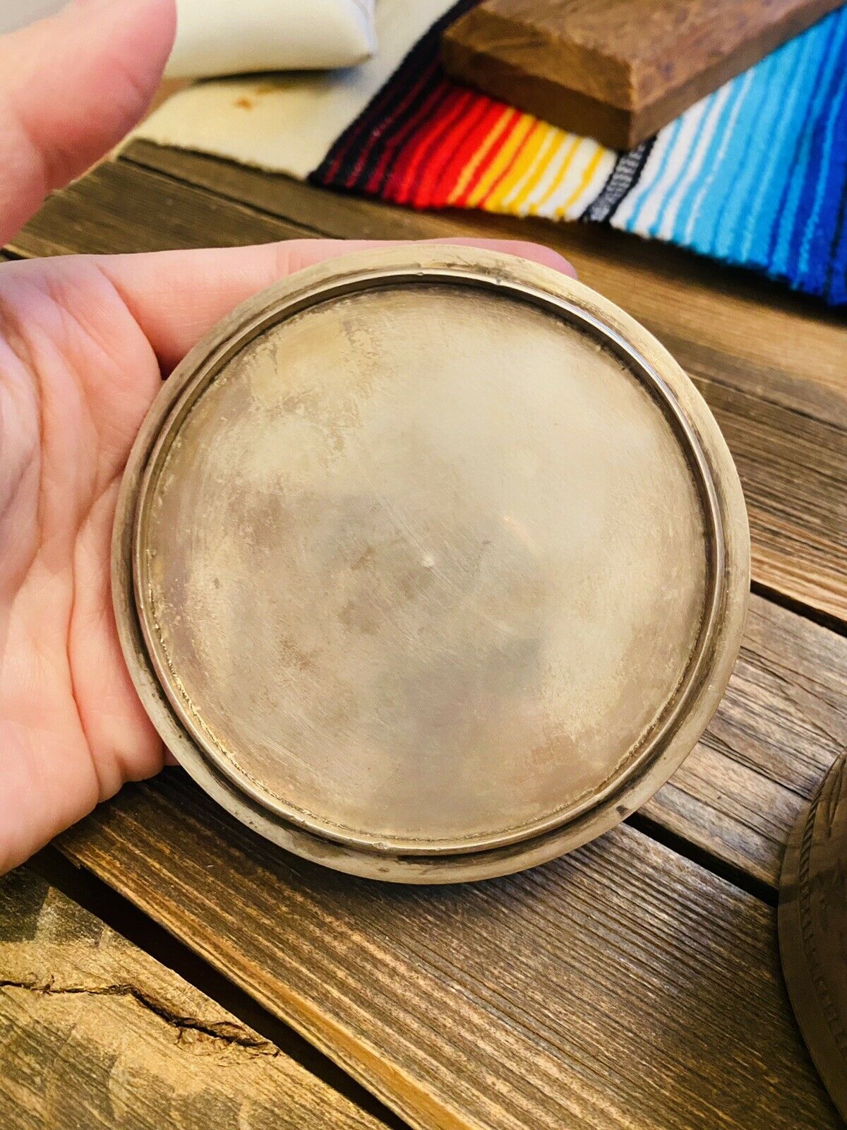 1950’s Vintage Handcrafted Sterling Silver & Multi Stone Thunderbird Jewelry Box