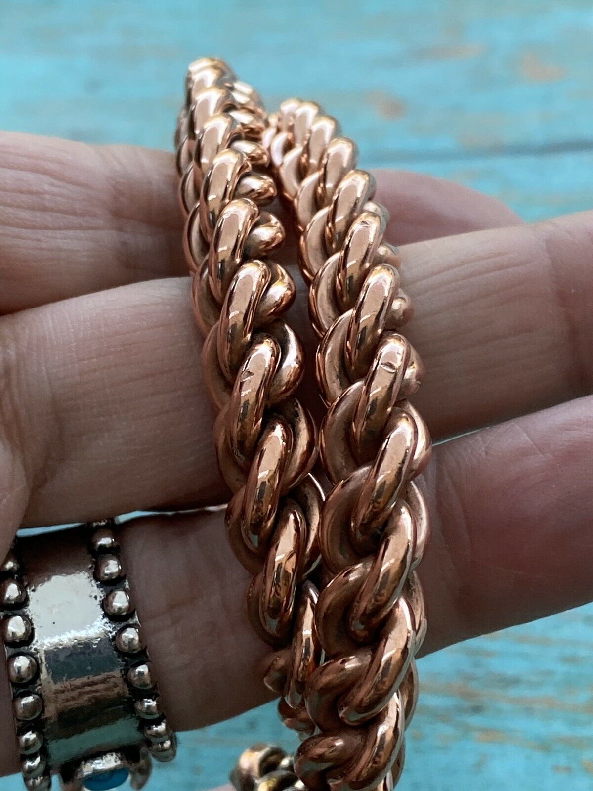 Navajo Copper Hand Twisted Bracelet Cuff