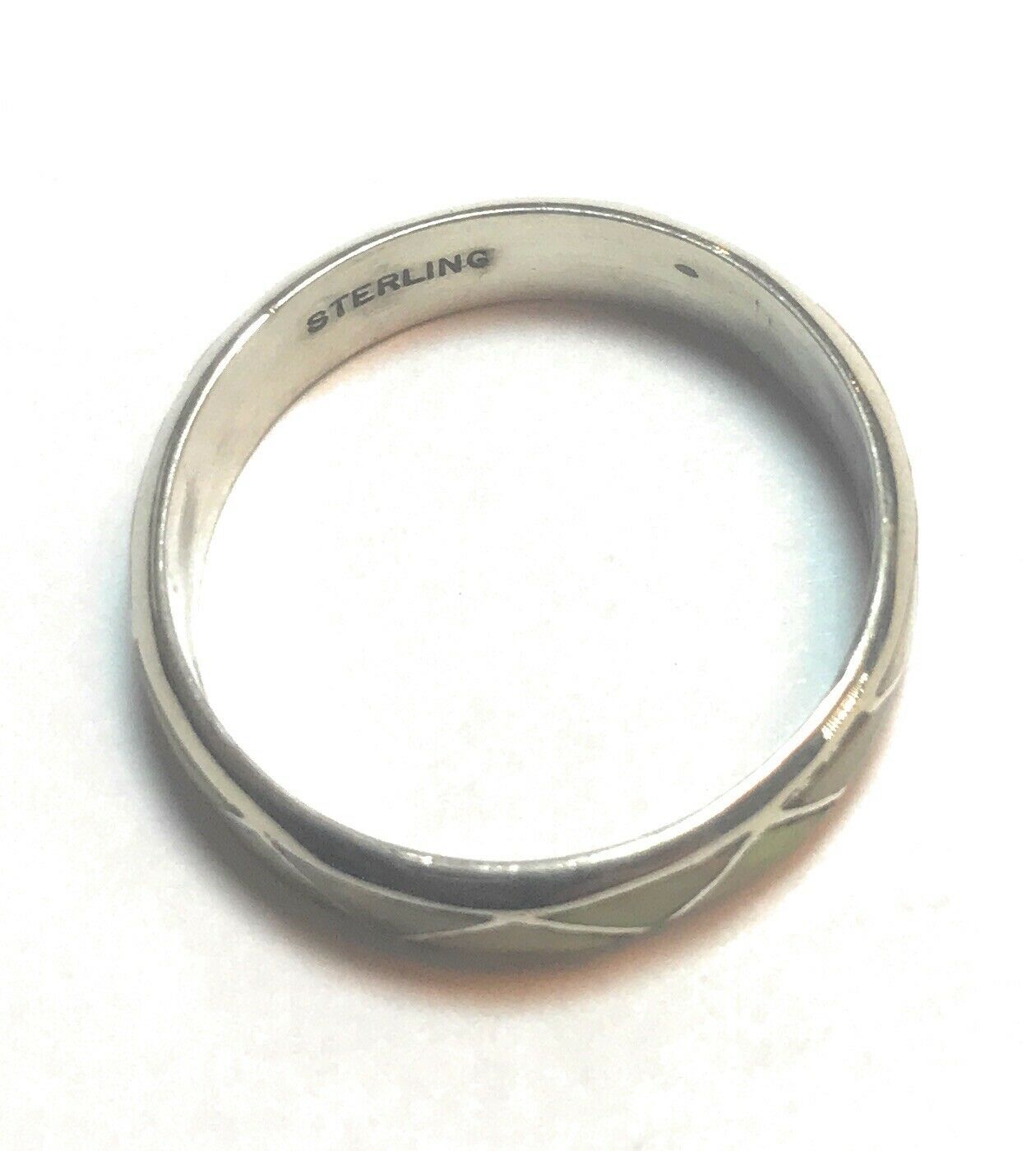 Handcrafted Sterling Silver Yellow Opal Band Ring