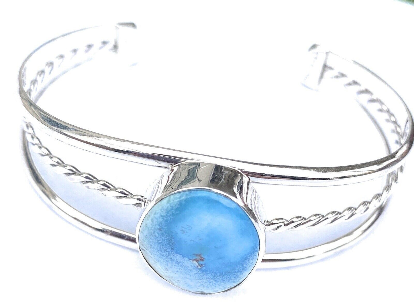 Handcrafted Golden Hills Turquoise Sterling Silver Cuff Bracelet