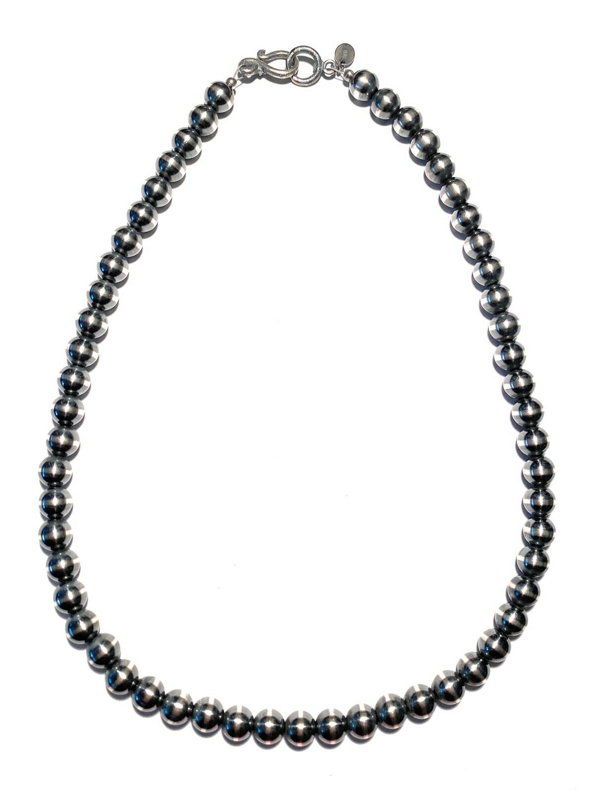 Handcrafted Pearl Style Sterling Silver Pearls 12mm 18 inch