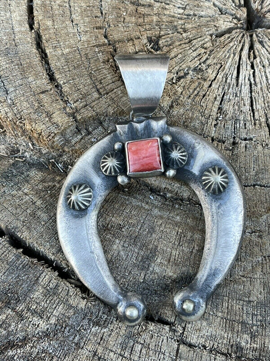 Handcrafted Sterling Silver Spiny Naja Pendant Signed By Chimney Butte