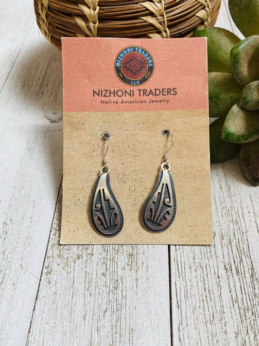 Handcrafted Overlaid Sterling Silver Dangle Earrings