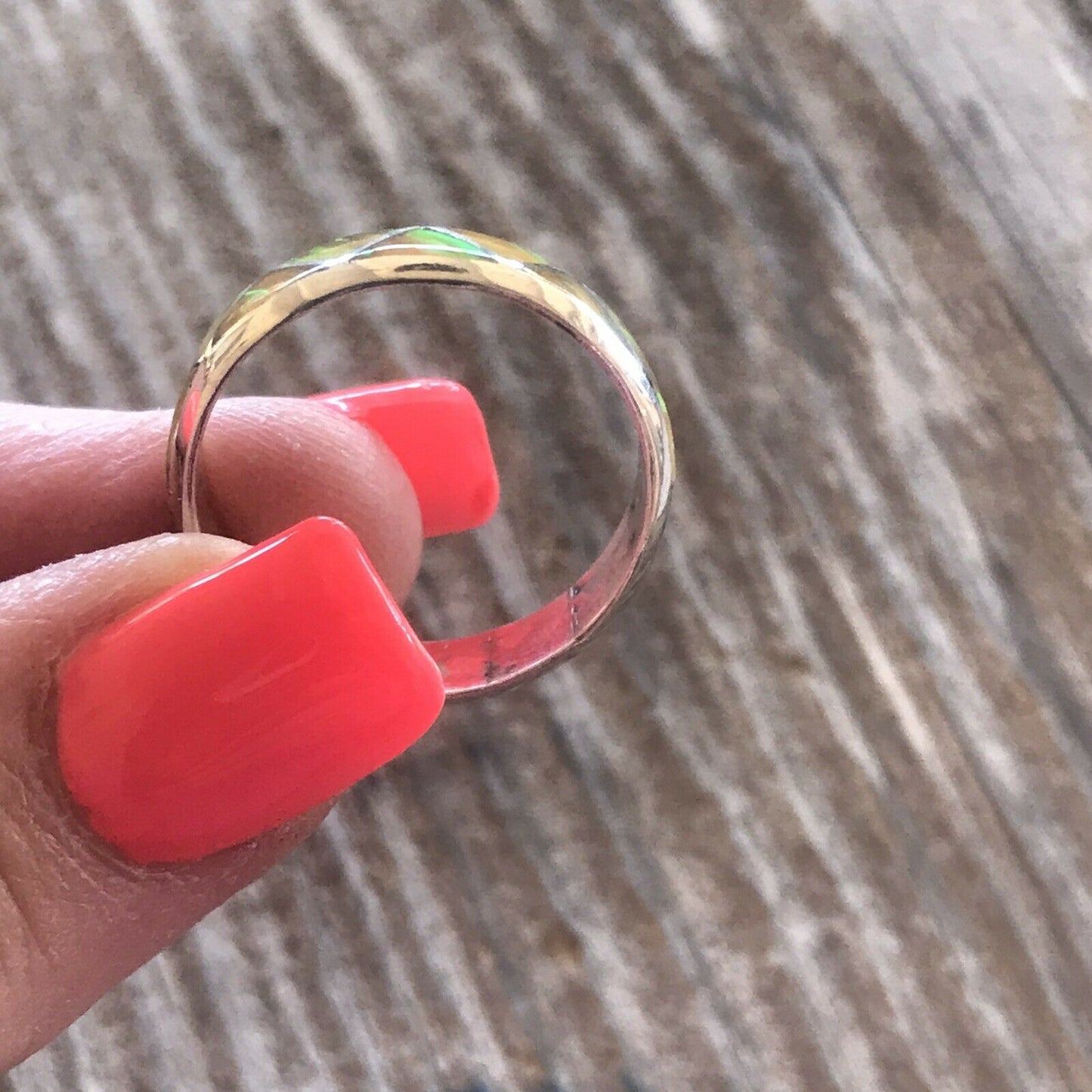 Handcrafted Sterling Silver Yellow Opal Band Ring