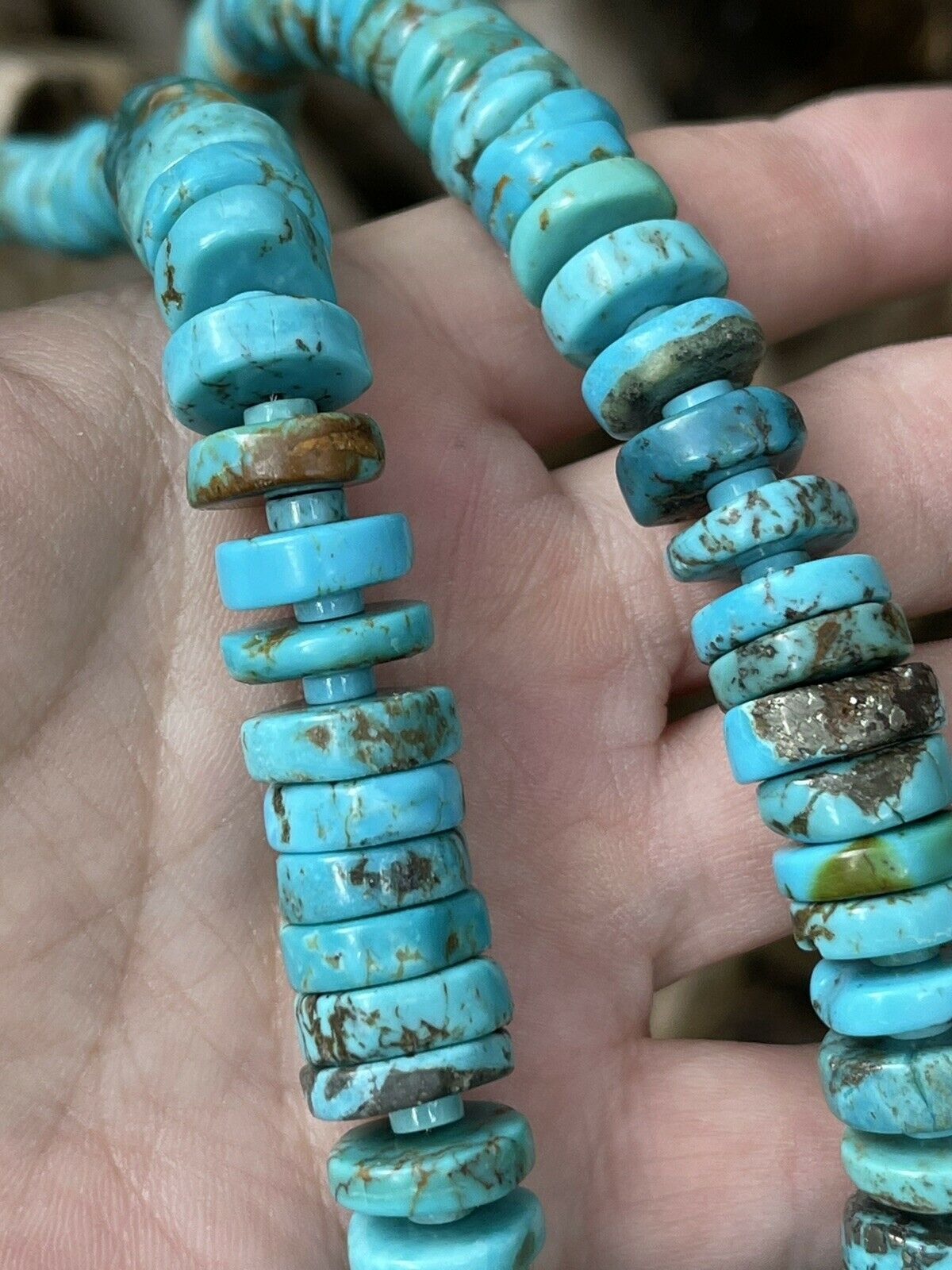 Natural Turquoise & Sterling Silver Tufa Cast Arrow Necklace