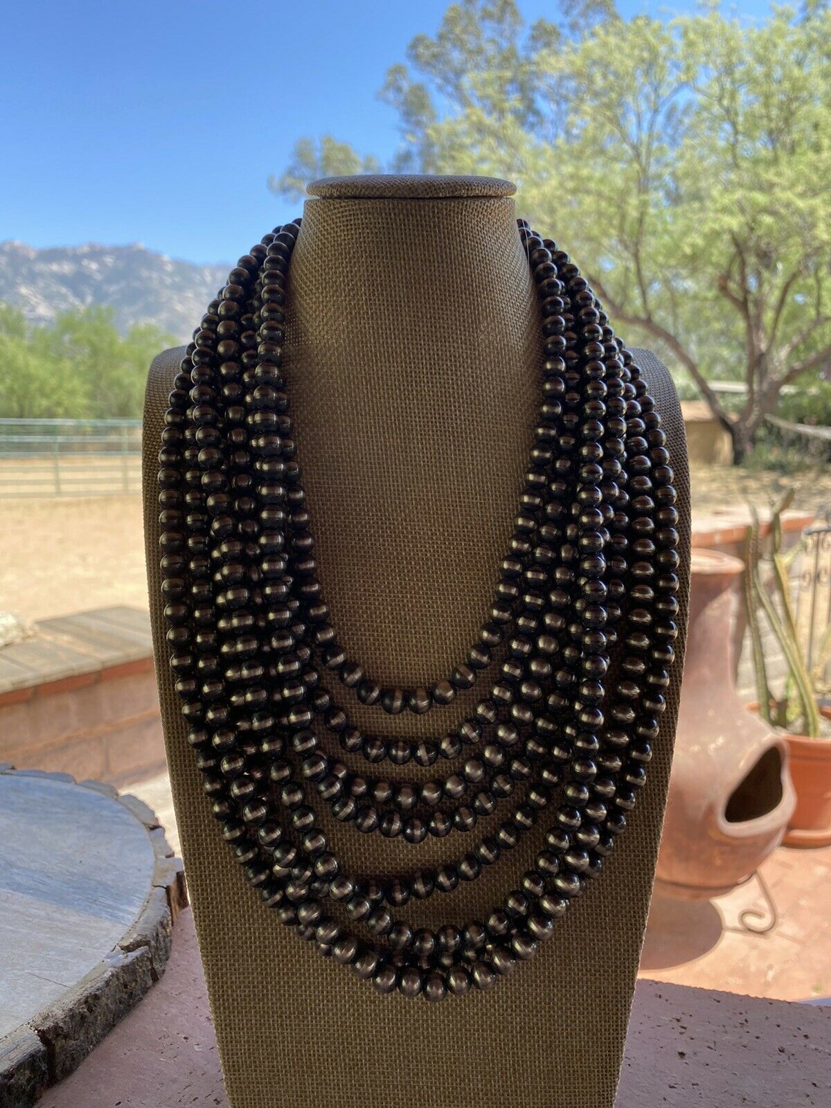 Handcrafted Pearl Style Sterling Silver Pearls 12mm 18 inch