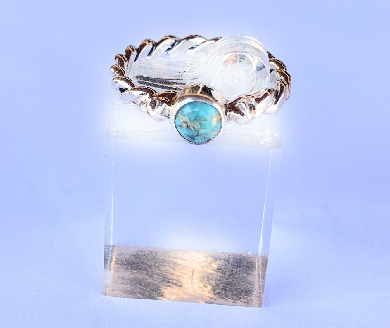 Handcrafted Turquoise Sterling Silver Braided Ring