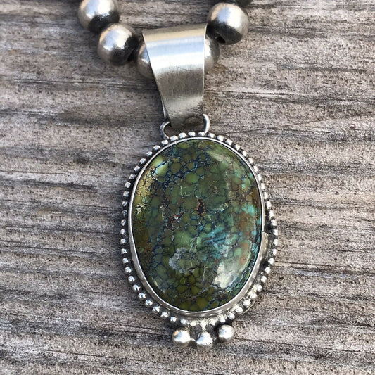 Navajo Turquoise Sterling Silver Pendant