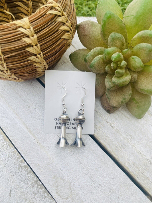 Handcrafted Sterling Silver Blossom Dangle Earrings