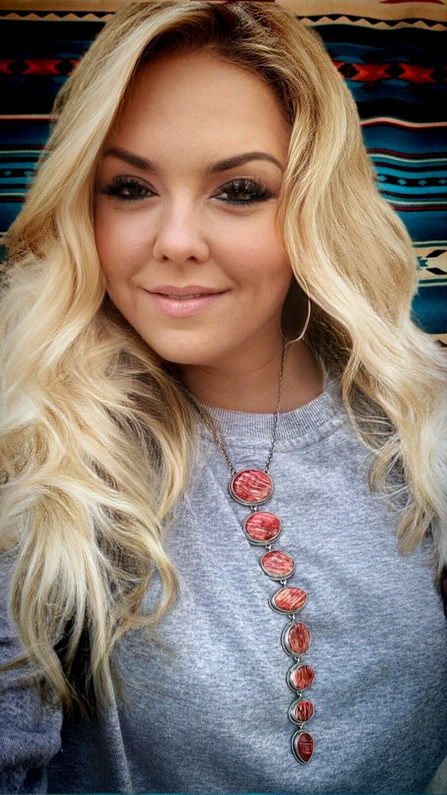 Handcrafted Sterling Silver & Spiny Drop Necklace By Wydell Billie