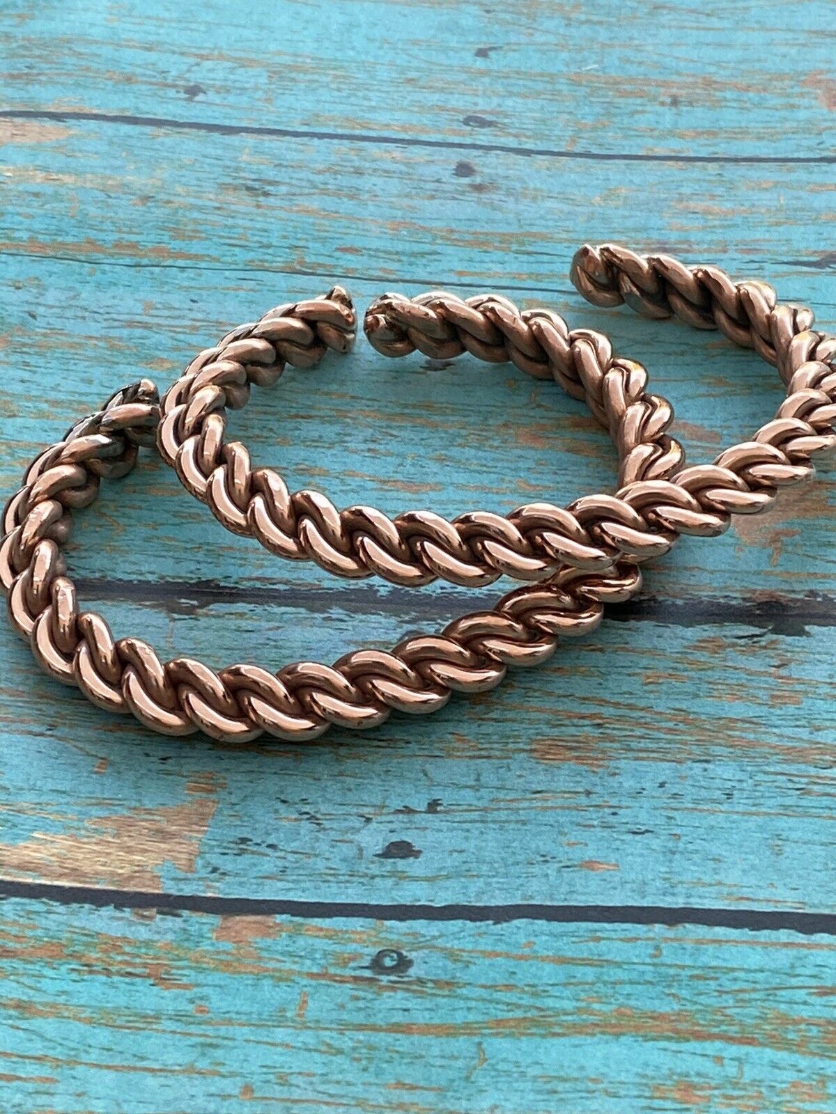 Navajo Copper Hand Twisted Bracelet Cuff