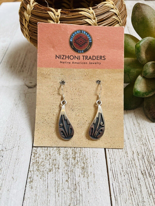 Handcrafted Overlaid Sterling Silver Dangle Earrings