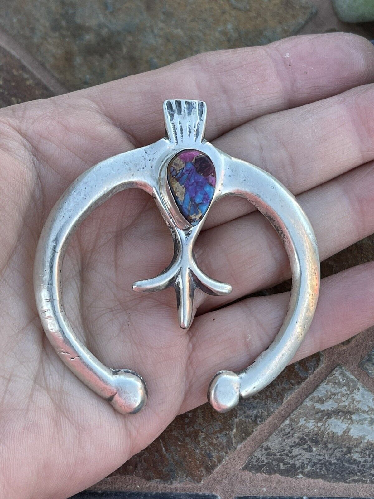 Handcrafted Handmade Sterling Silver  Pink Dream Mojave Naja Pendant