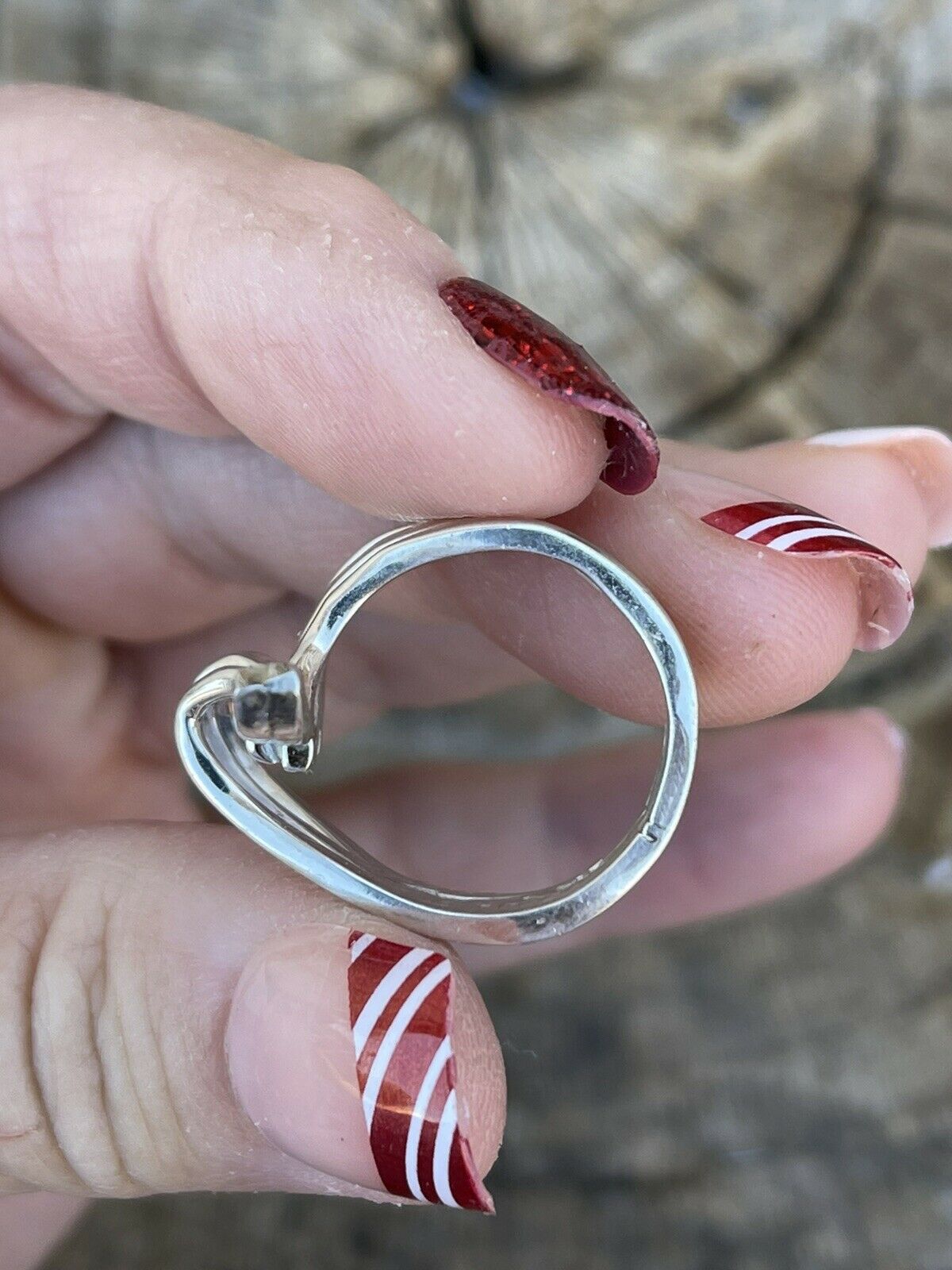 Beautiful Navajo Sterling Silver Swirls Wave Ring