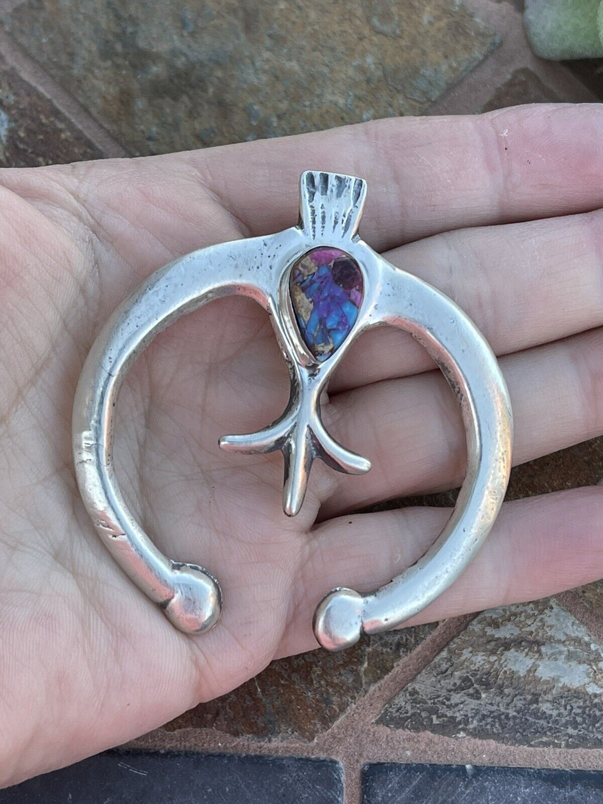 Handcrafted Handmade Sterling Silver  Pink Dream Mojave Naja Pendant