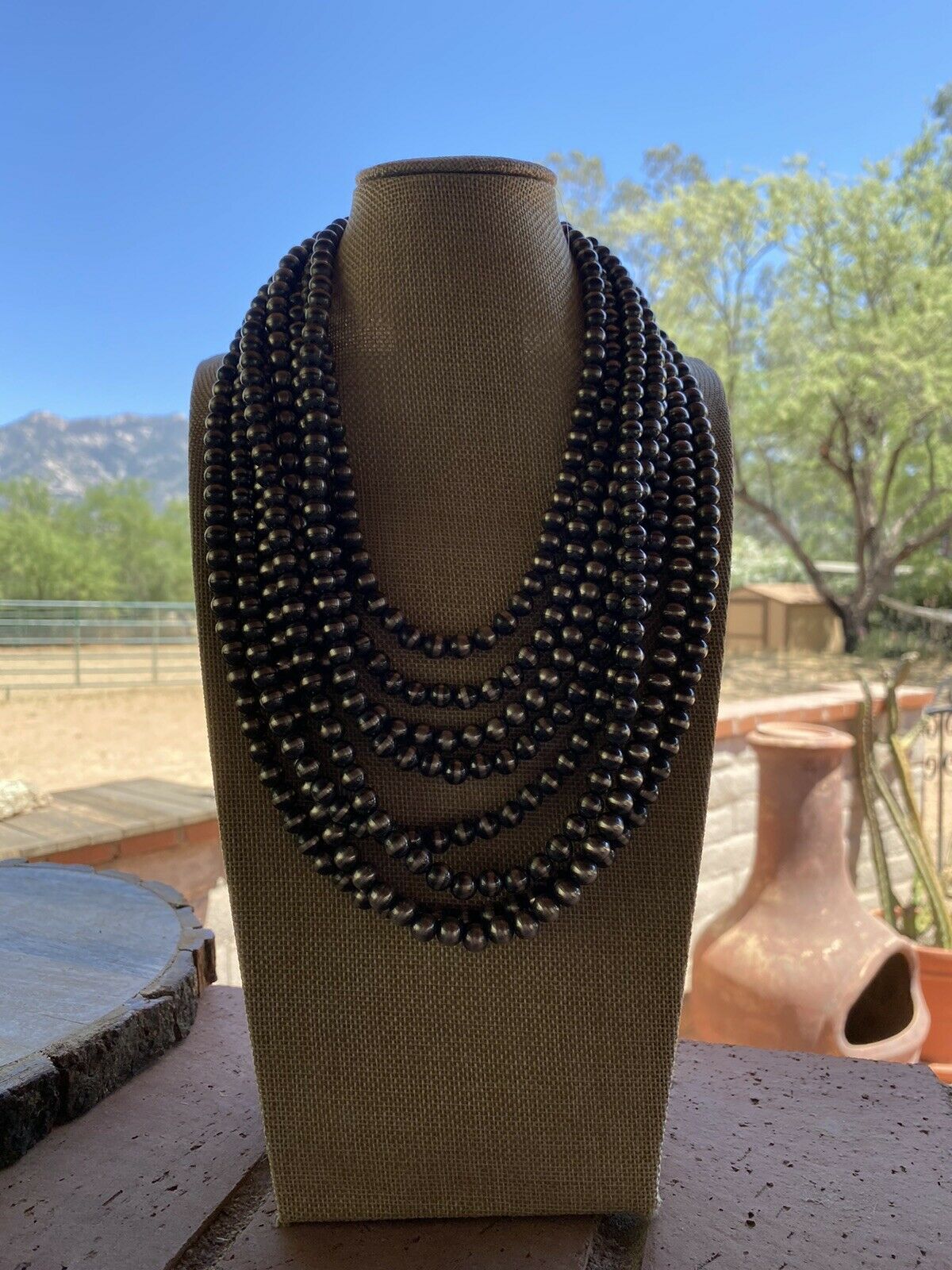Handcrafted Pearl Style Sterling Silver Pearls 12mm 18 inch