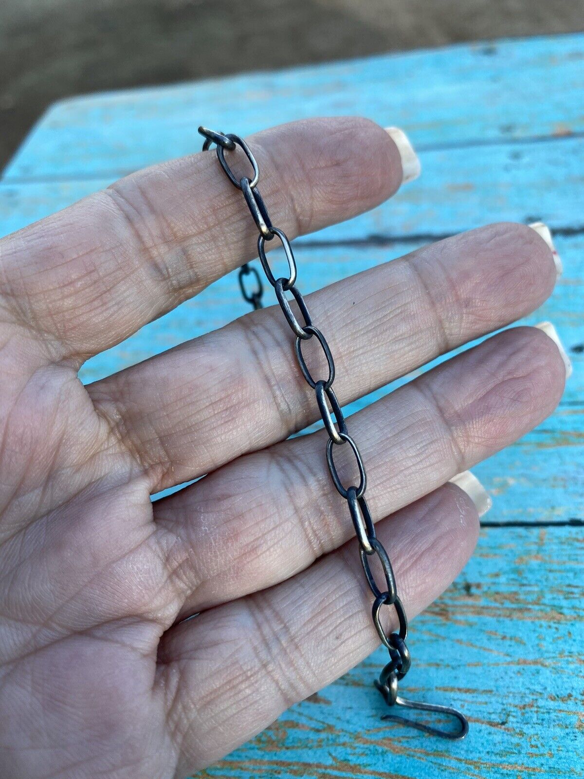 Handcrafted Sterling Silver Beautiful Handmade Chain Link Extender 8”