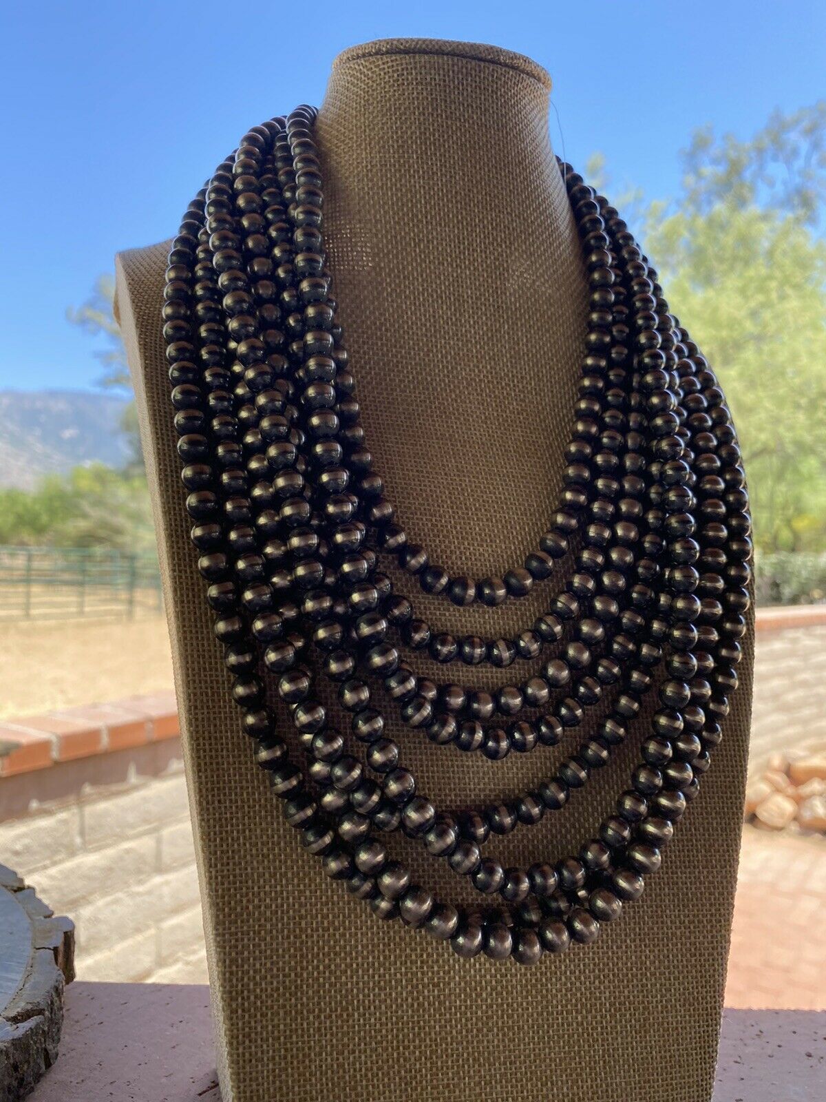 Handcrafted Pearl Style Sterling Silver Pearls 12mm 18 inch