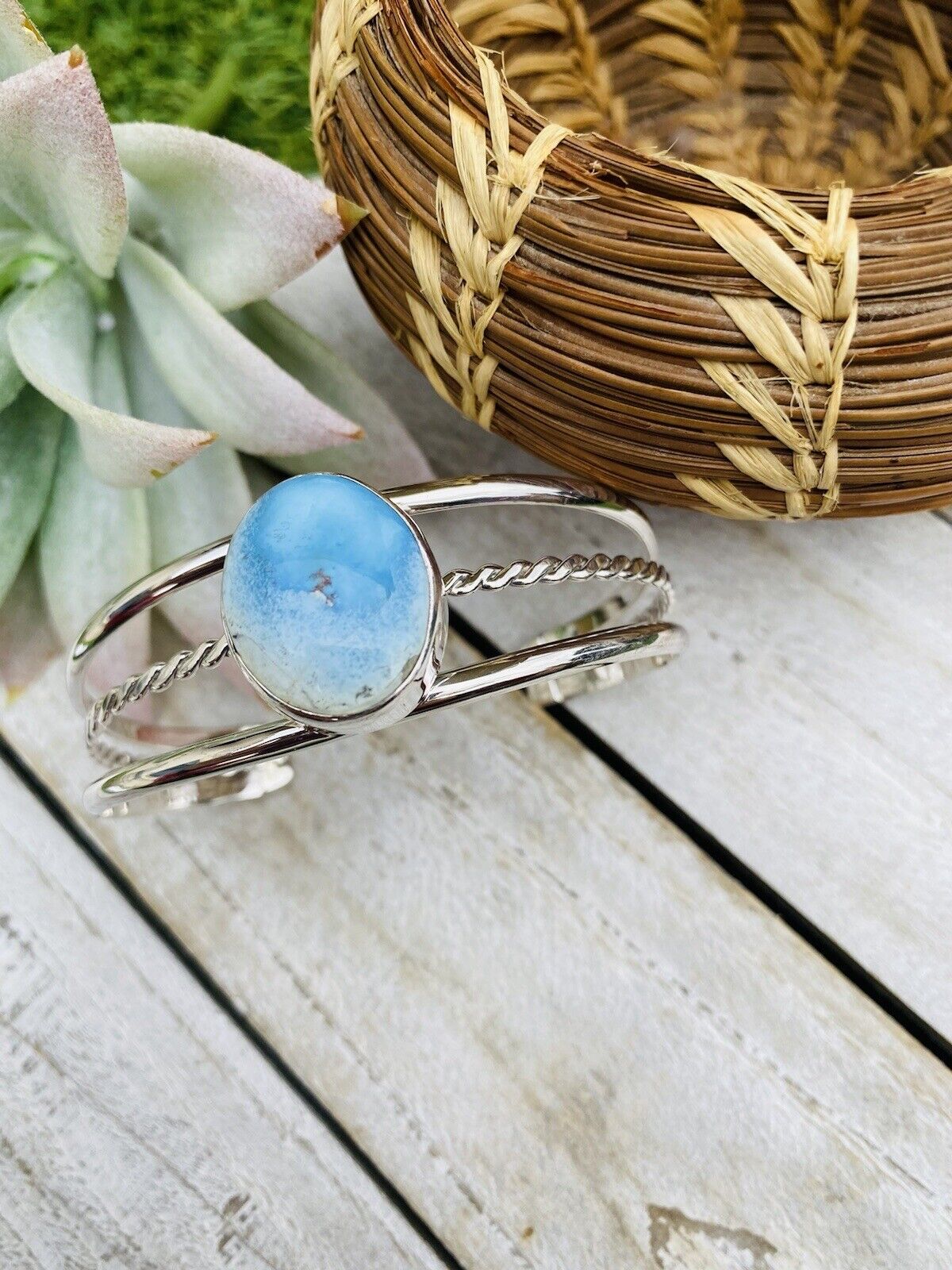 Handcrafted Golden Hills Turquoise Sterling Silver Cuff Bracelet