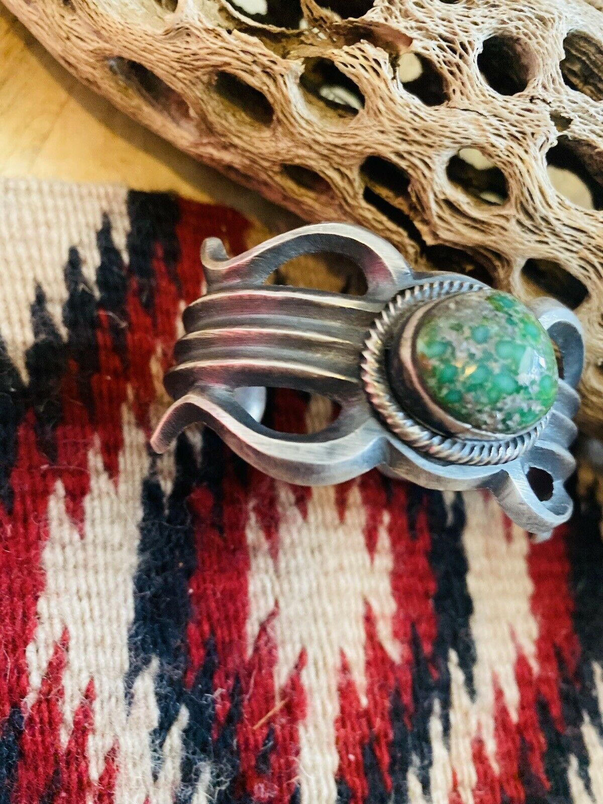 Handcrafted Sterling Silver & Sonoran Gold Turquoise Cuff Bracelet