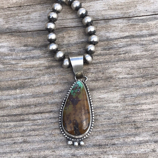 Navajo Turquoise Sterling Silver Pendant