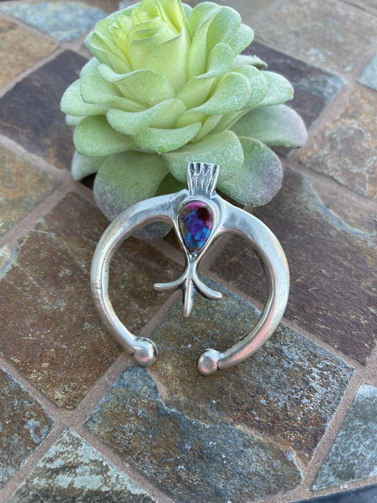 Handcrafted Handmade Sterling Silver  Pink Dream Mojave Naja Pendant
