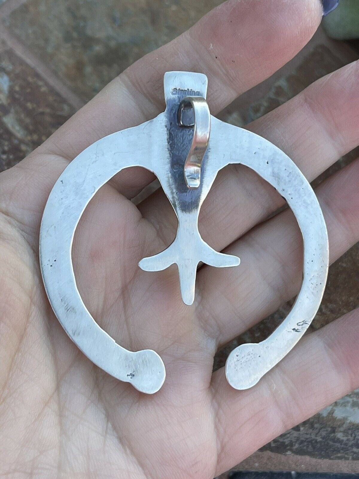 Handcrafted Handmade Sterling Silver  Pink Dream Mojave Naja Pendant