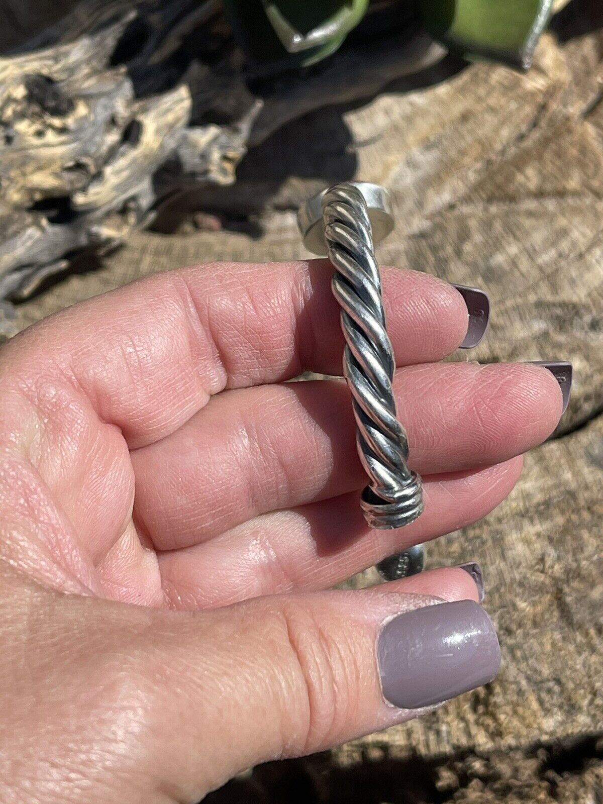 Handcrafted Pink Dream Mojave Sterling Silver Custom Cuff