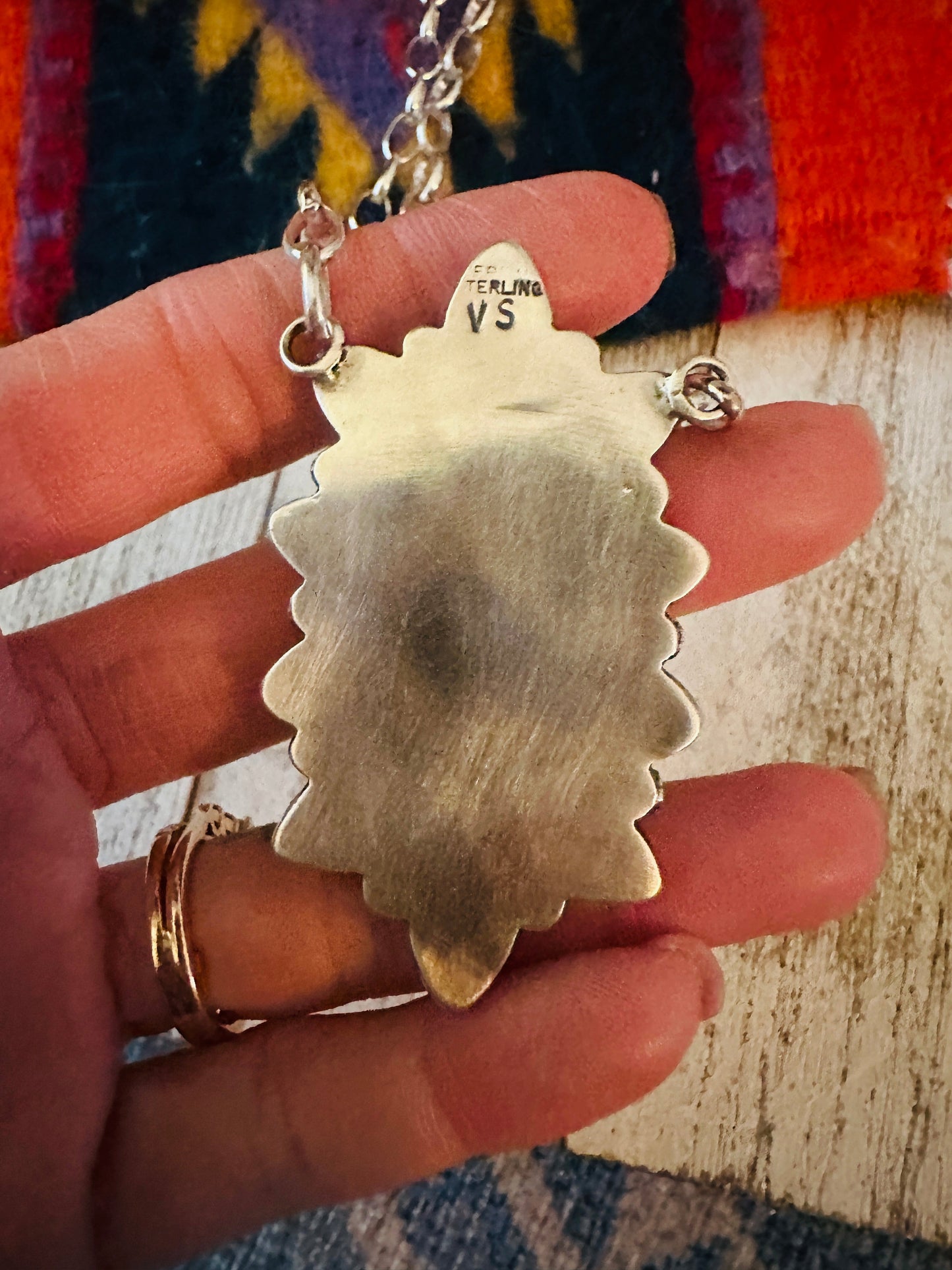 Handcrafted Sterling Silver & Queen Pink Conch Necklace